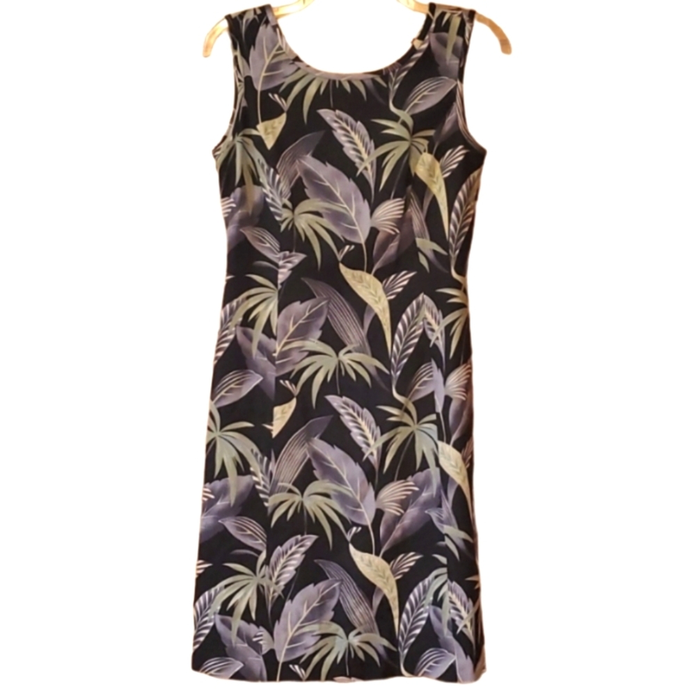 Tommy Bahama Womans Silk Beach Foliage Sleeveless Sheath Dress‎ Size 4